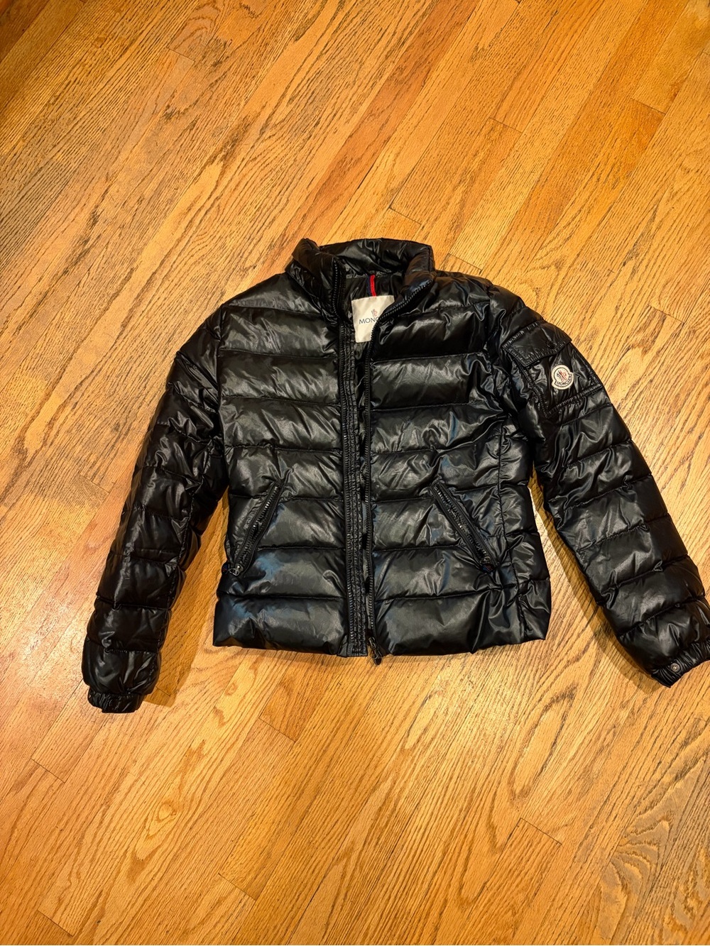 Moncler Black Shiny Quilted Puffer Jacket